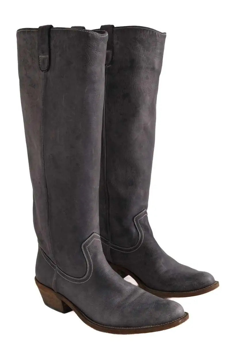 Bottes Boss Gris en Cuir