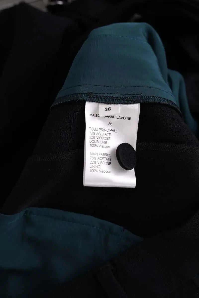 Pantalon droit Maison Sarah Lavoine Noir en Synthétique