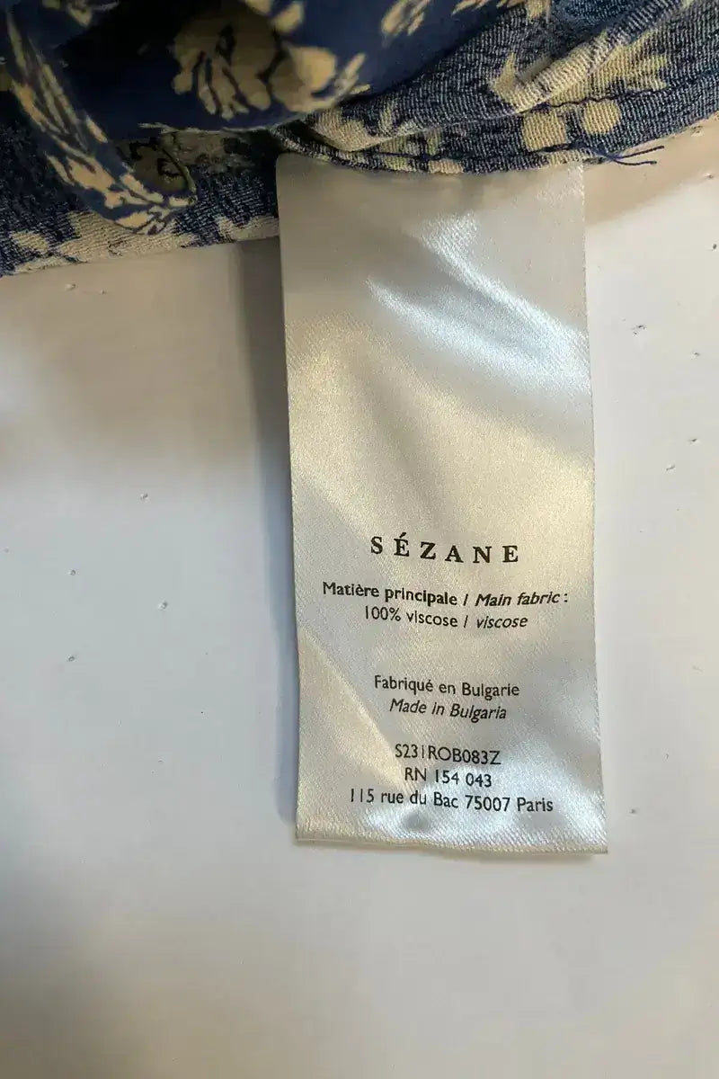 Robe Sézane Bleu en Viscose