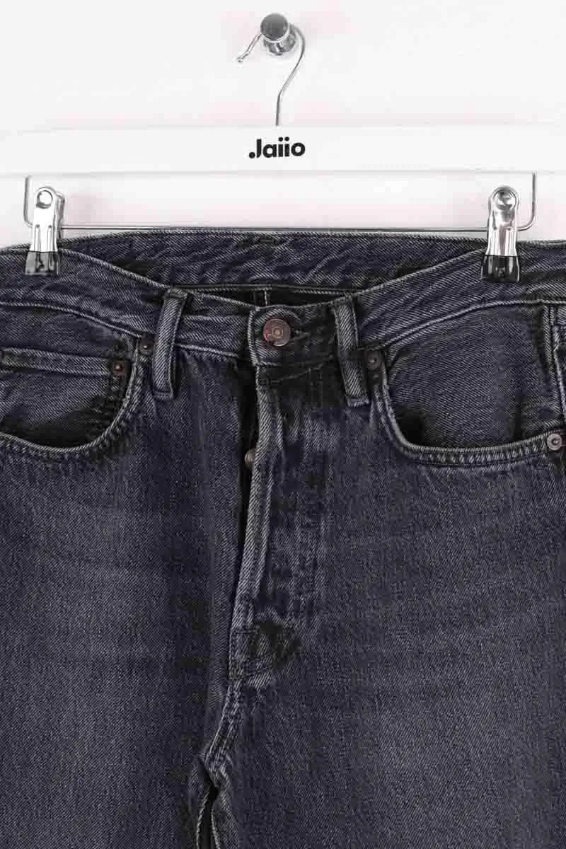 Jean droit Acne Studios Anthracite en Coton