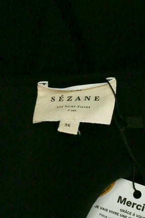 Blouse Sézane Noir en Synthétique