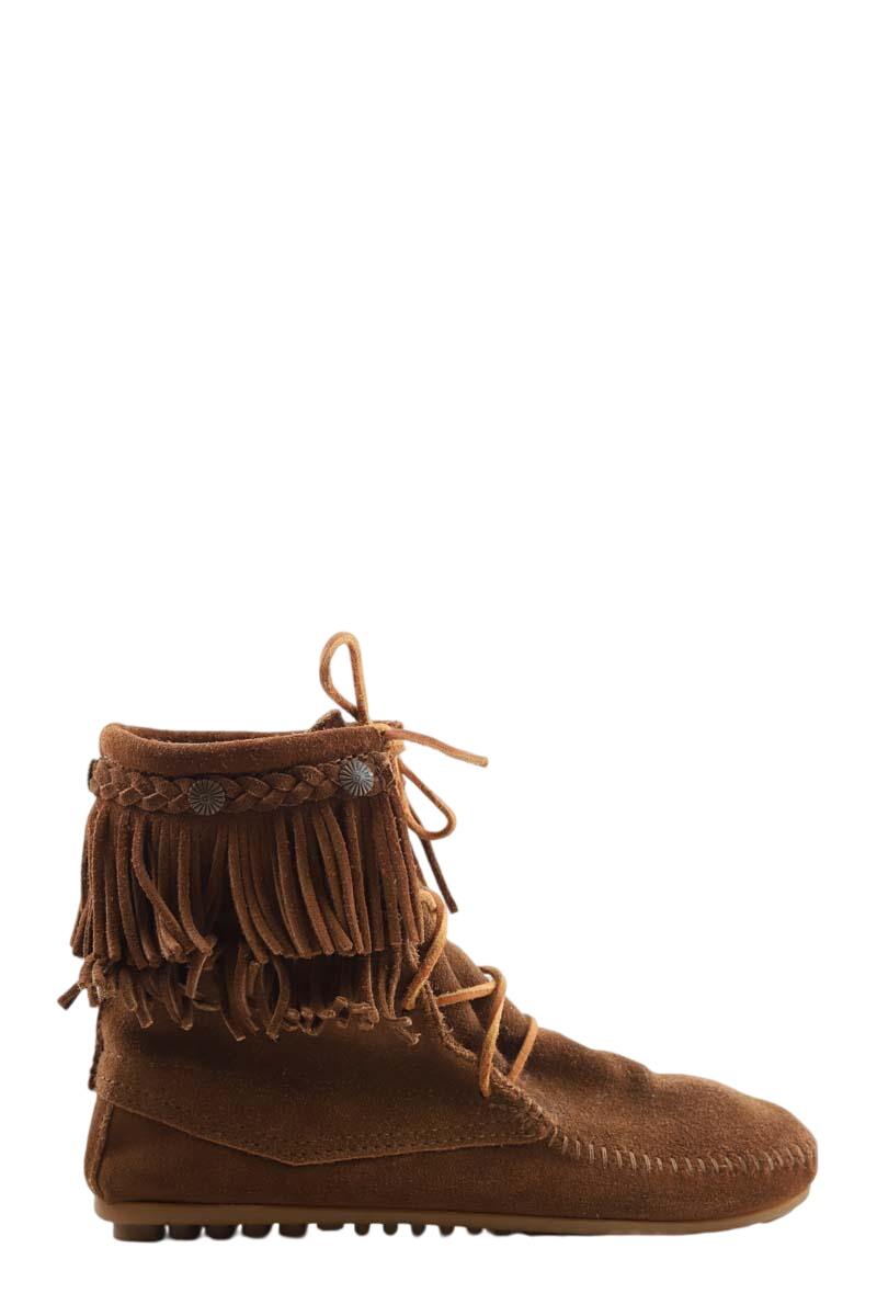 Bottes à lacets Minnetonka  Marron