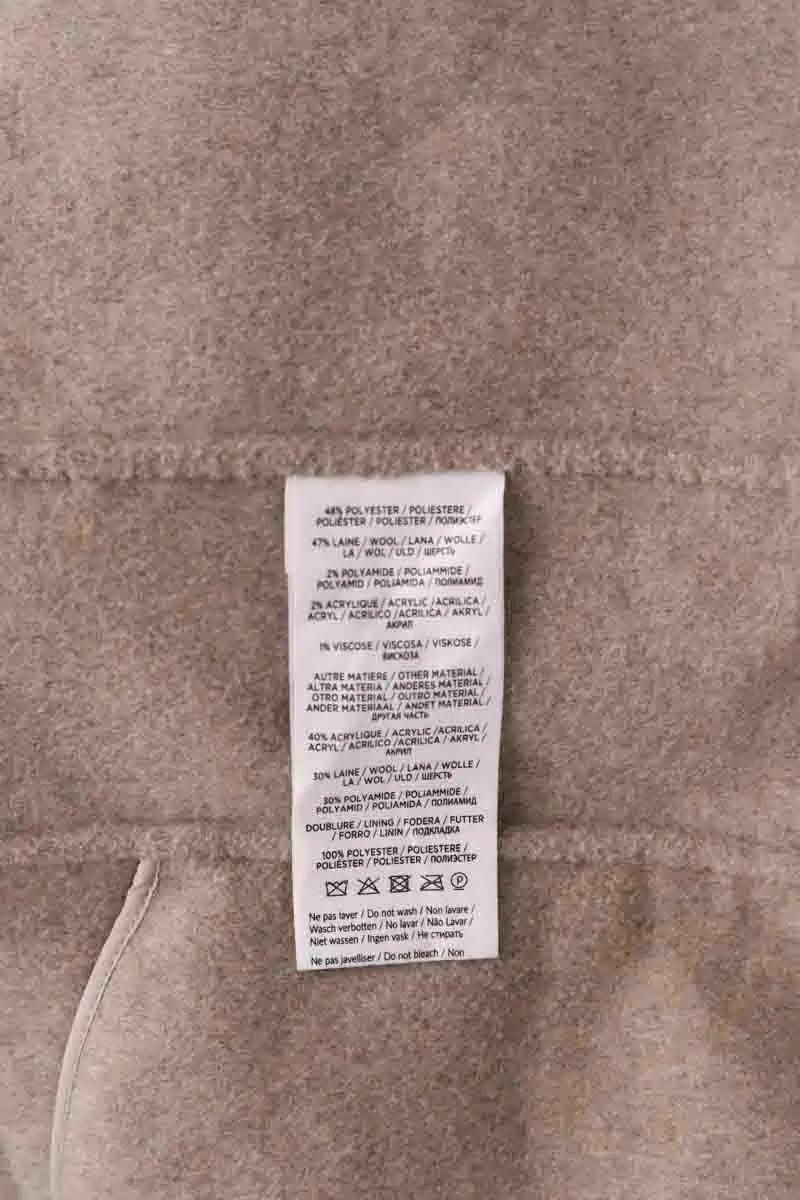 Manteau Notshy Beige en Laine