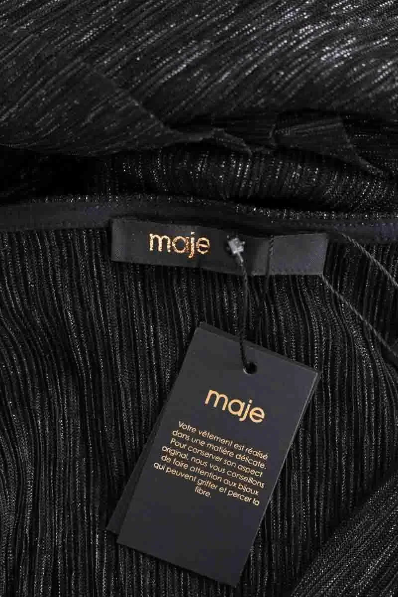 Robe Maje Ruffiniti Noir en Synthétique