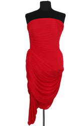 Robe Magda Butrym Rouge en Synthétique, taille M - Seconde Main
