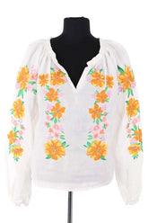 Blouse Maje Blanc en Coton, taille S - Seconde Main