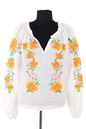Blouse Maje Blanc en Coton, taille S - Seconde Main