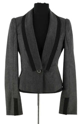 Blazer Thierry Mugler Gris en Laine, taille L - Seconde Main