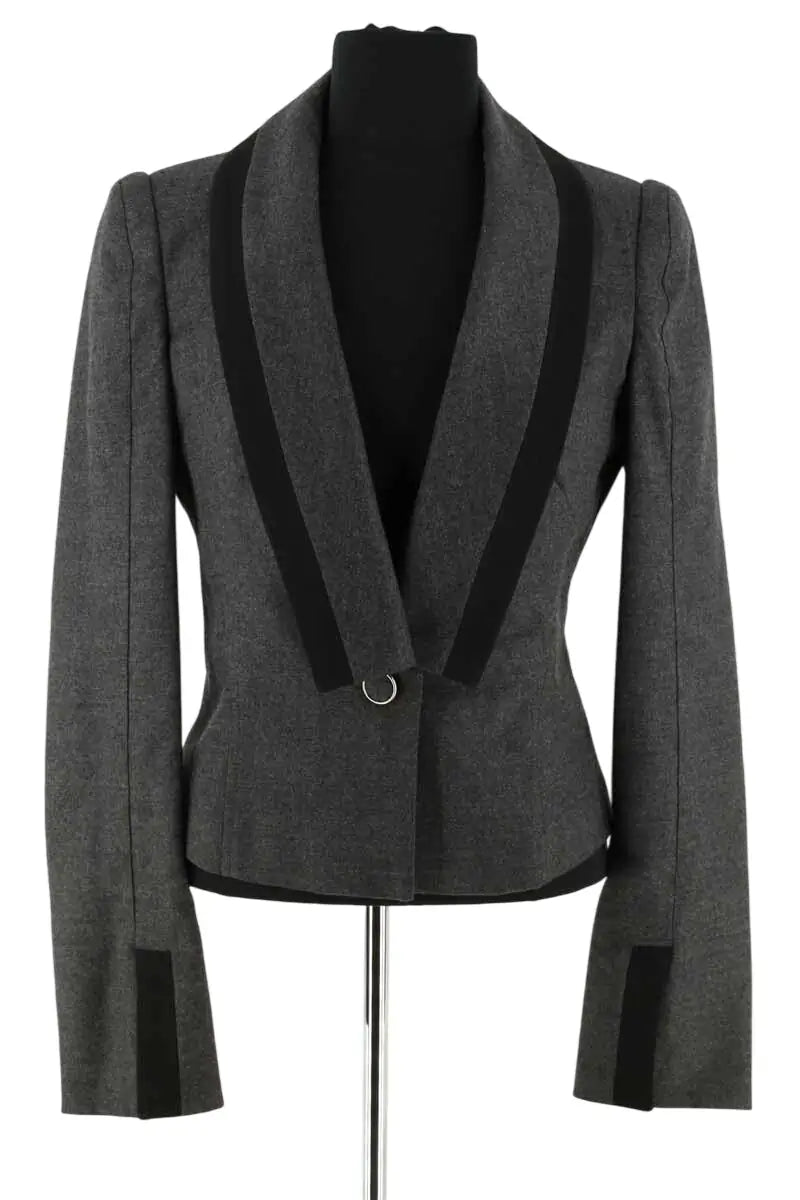 Blazer Thierry Mugler Gris en Laine, taille L - Seconde Main