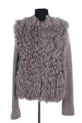 Veste Joseph Gris en Cuir, taille M - Seconde Main