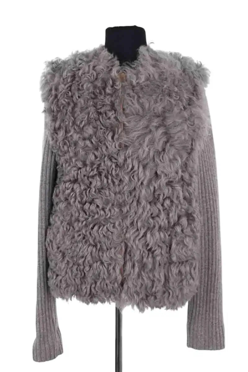 Veste Joseph Gris en Cuir, taille M - Seconde Main