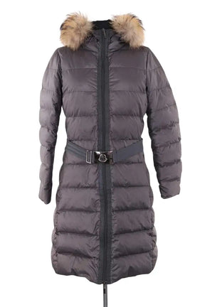 Doudoune Moncler Anthracite en Synthétique, taille XXS - Seconde Main