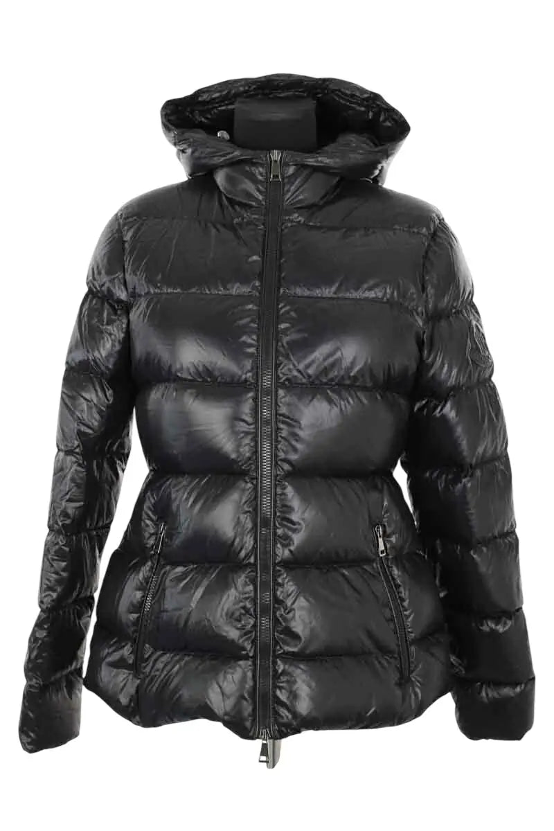 Doudoune Moncler Noir en Synthétique, taille L - Seconde Main