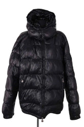 Doudoune Moncler Noir en Synthétique, taille XXL - Seconde Main
