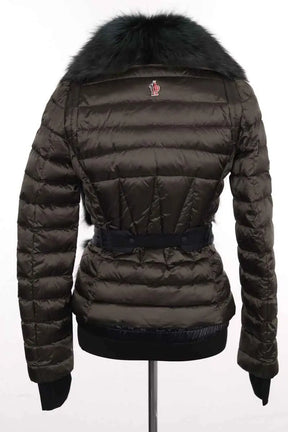 Doudoune Moncler Vert en Fourrure