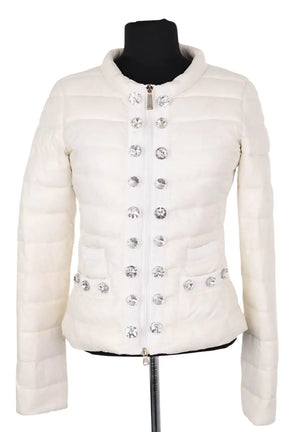 Doudoune Pinko Blanc en Synthétique, taille S - Seconde Main