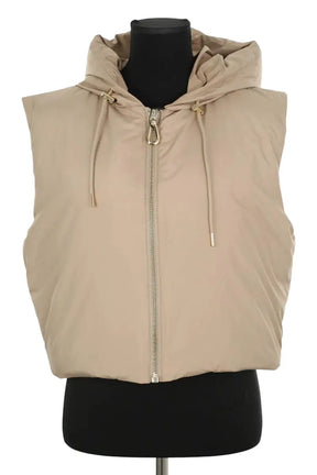 Doudoune Sandro Beige en Polyester, taille M - Seconde Main