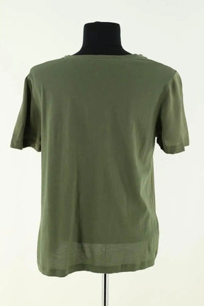 T-shirt Maje Kaki en Soie