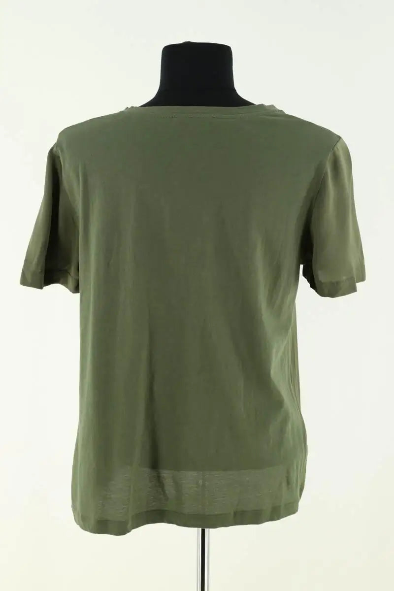 T-shirt Maje Kaki en Soie