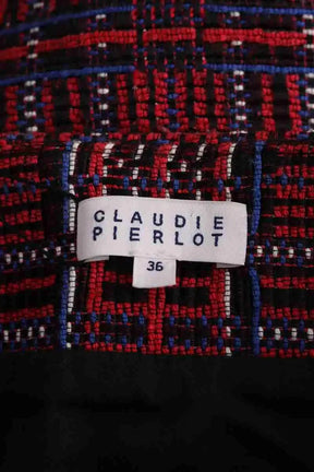 Mini jupe Claudie Pierlot Bordeaux en Coton