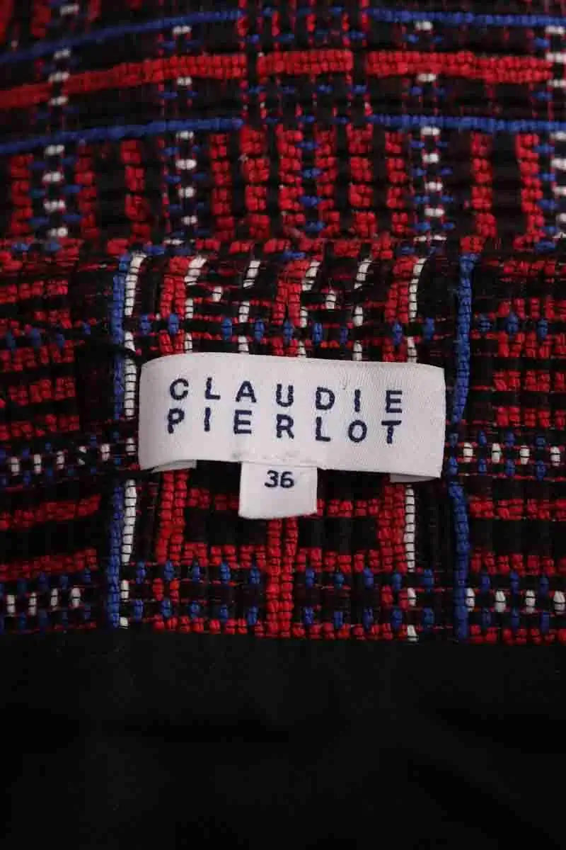 Mini jupe Claudie Pierlot Bordeaux en Coton