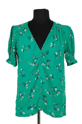 Blouse Sessun Vert en Viscose, taille S - Seconde Main