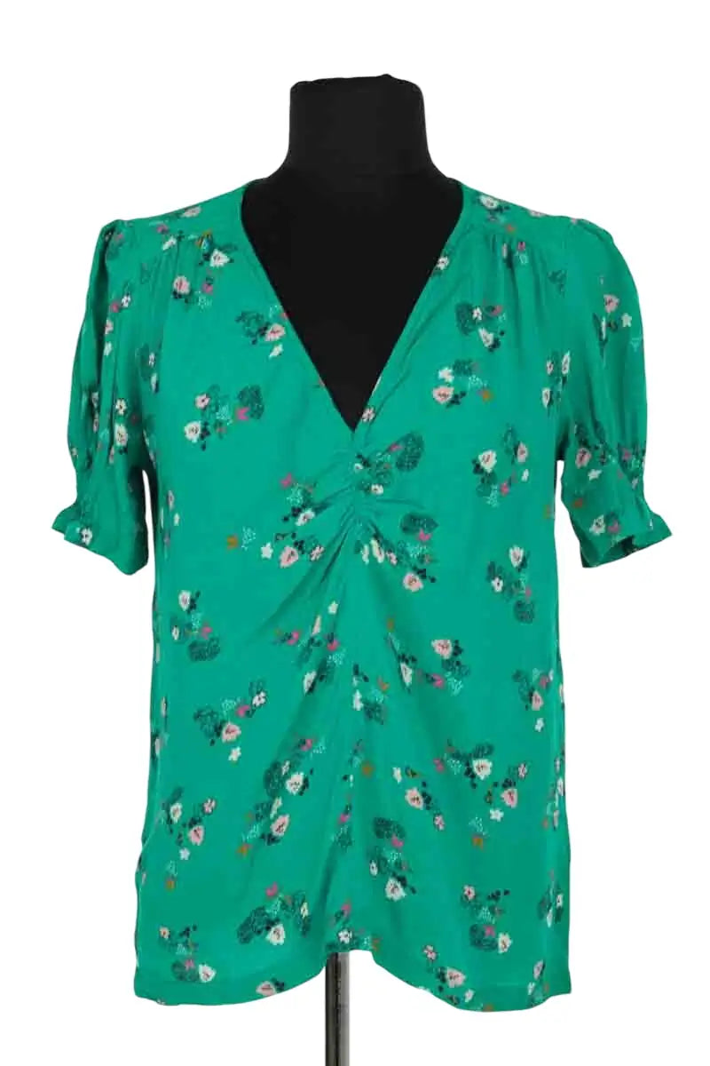 Blouse Sessun Vert en Viscose, taille S - Seconde Main