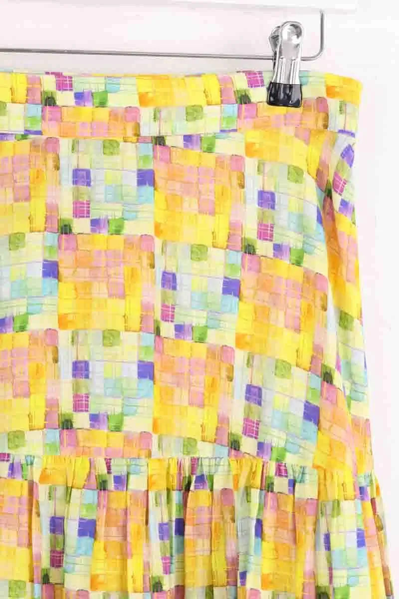 Jupe Soi Jaune en Coton