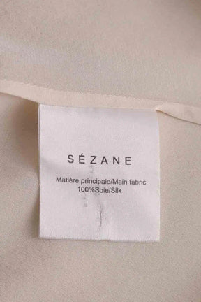 Chemise Sézane Ecru en Soie