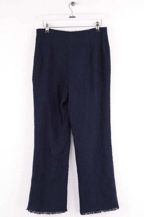 Pantalon droit LK Bennett Marine en Tissu