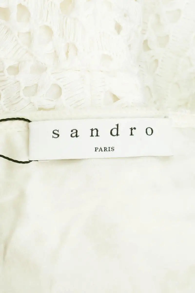 Robe Sandro Blanc en Synthétique