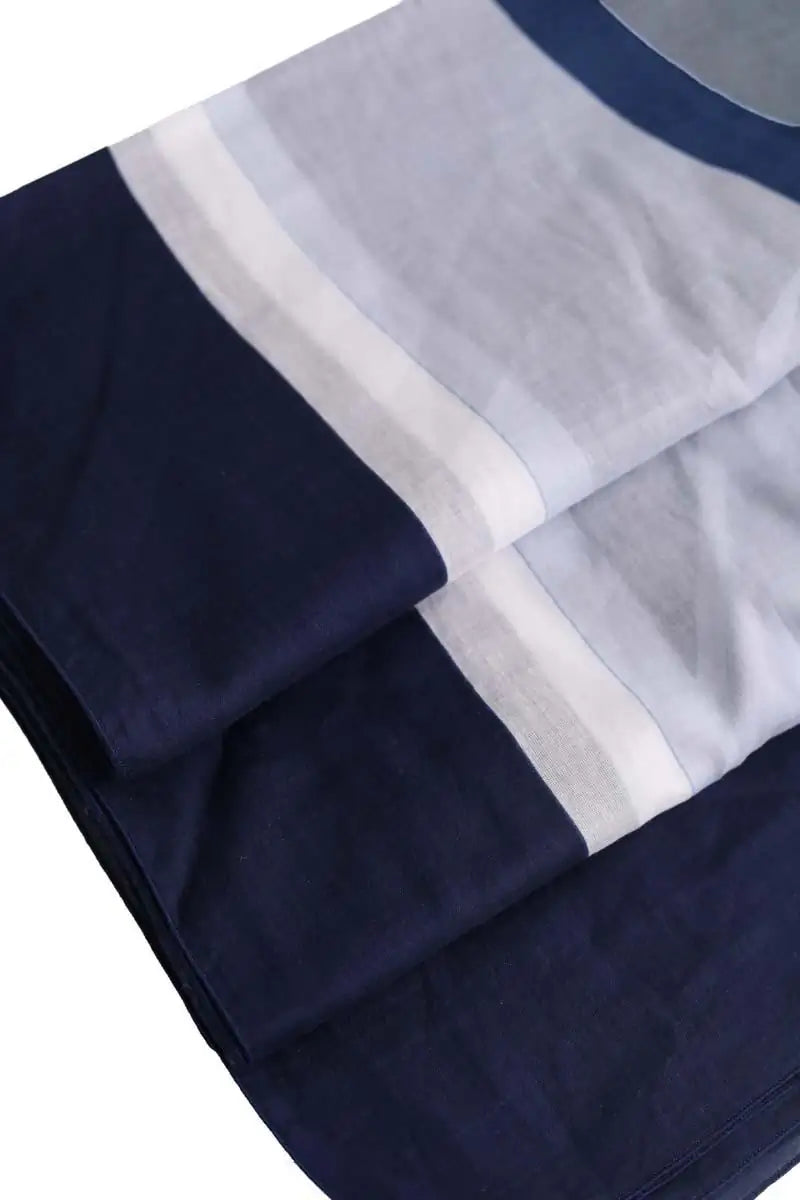 Chèche Hermès Bleu en Coton