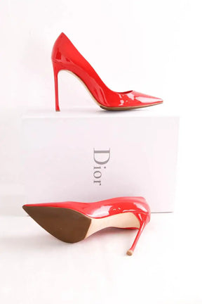 Talons Dior Rouge en Cuir verni