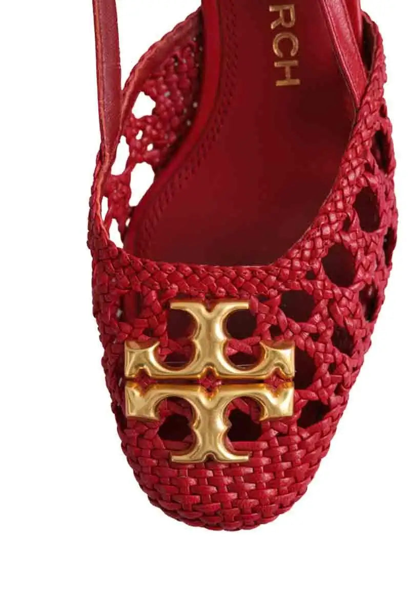 Talons Tory Burch Rouge en Cuir