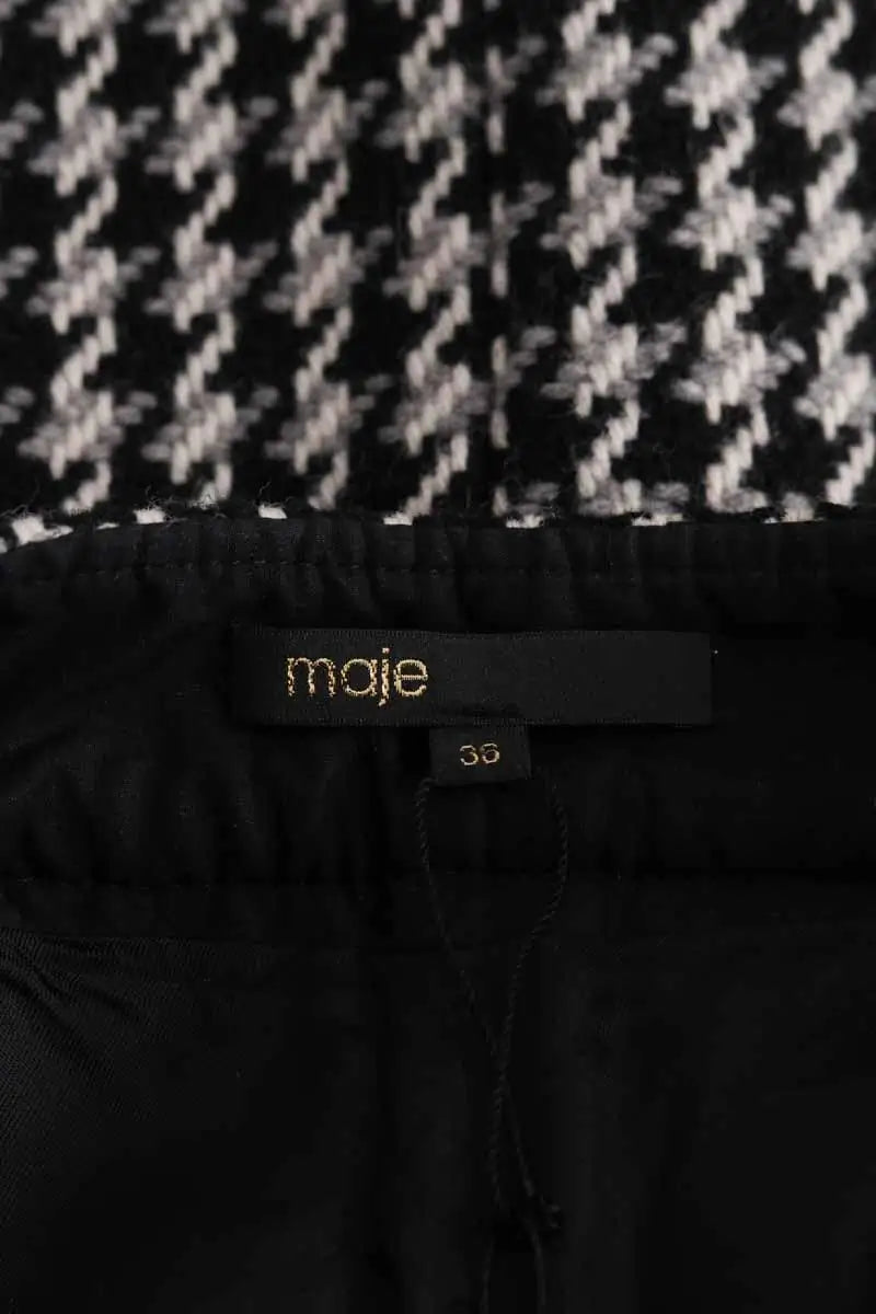 Mini jupe Maje Blanc en Laine