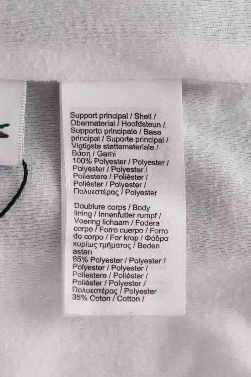 Gilet Lacoste Blanc en Synthétique