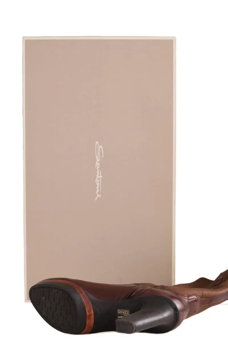 Bottes Santoni Marron en Cuir