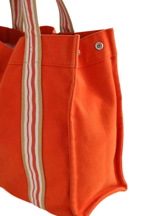 Sac de plage Hermès Toto Orange en Coton