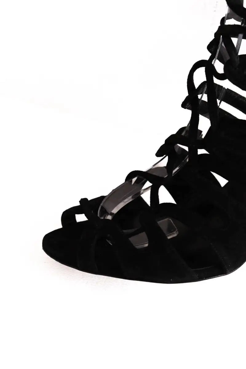 Talons Hermès Noir en Daim