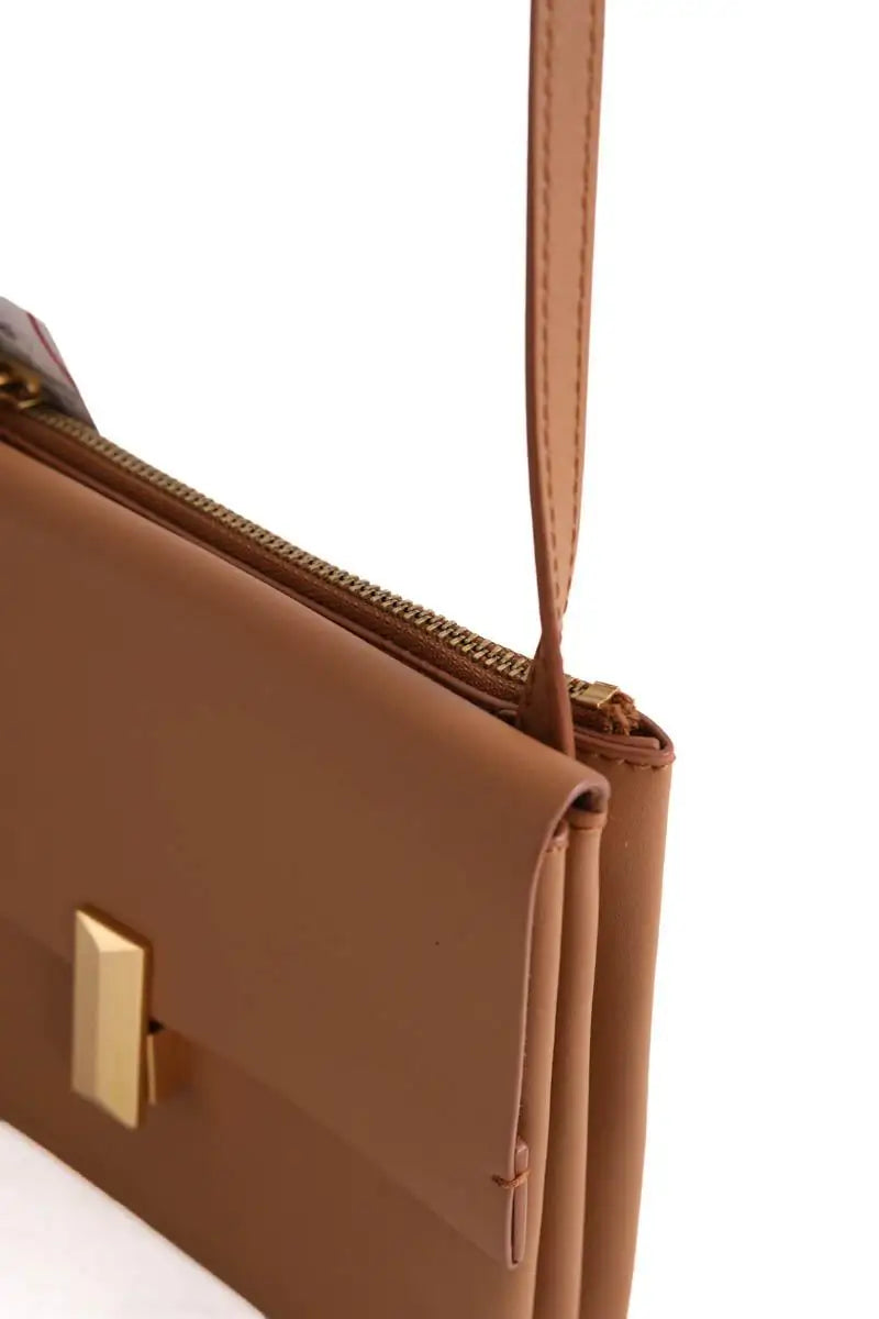 Sac à bandoulière Hugo Boss Camel en Cuir