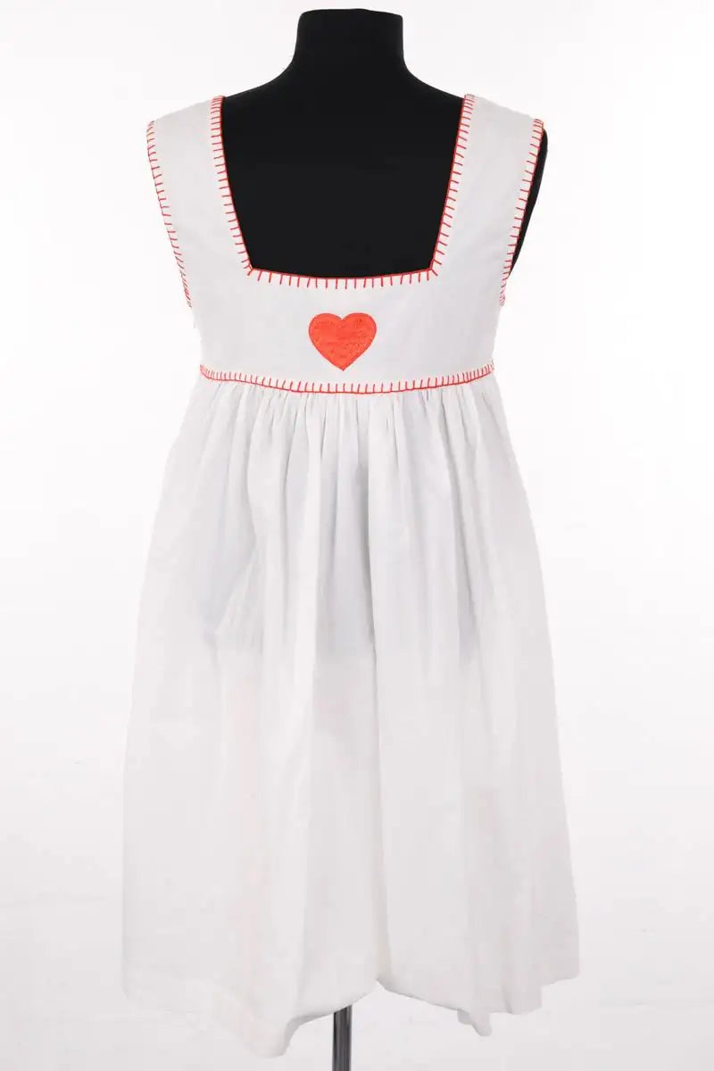 Robe brodé Manoush Blanc en Coton