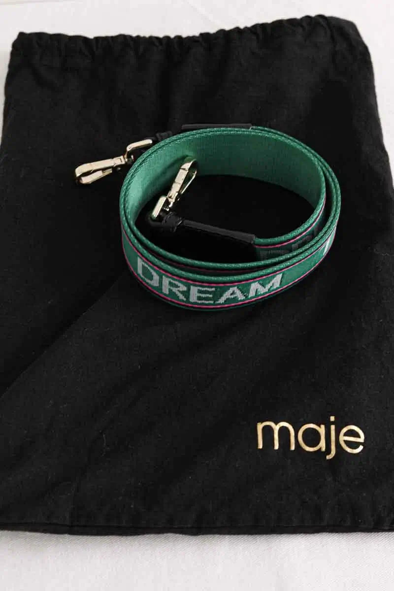 Bandoulière Maje Vert en Tissu