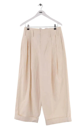 Pantalon large Kenzo Ecru en Coton, taille S - Seconde Main