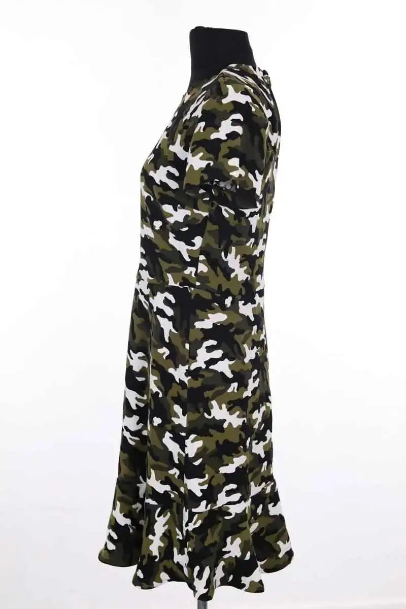Robe Michael Kors Kaki en Synthétique