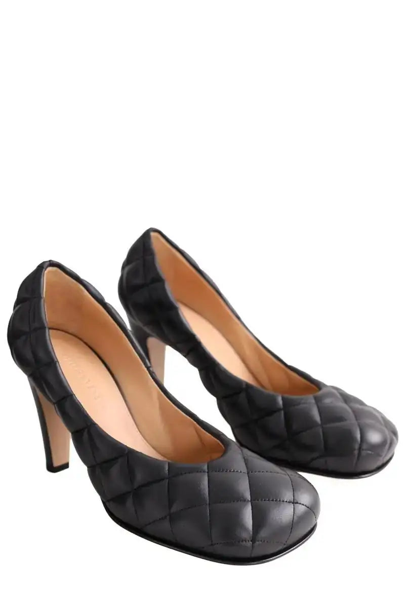 Talons Bottega Veneta Bloc padded pump Noir en Cuir