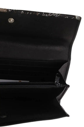 Portefeuille Galliano Noir en Cuir