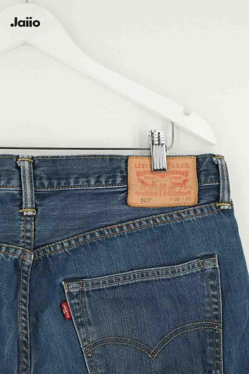 Jean large Levi's 501 Bleu en Coton