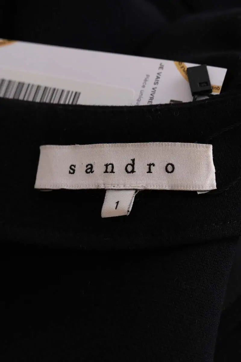 Robe Sandro Noir en Synthétique