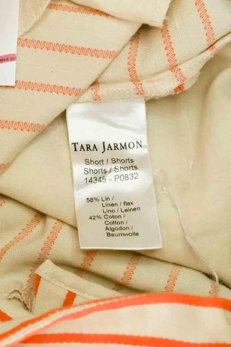 Mini short Tara Jarmon Orange en Lin