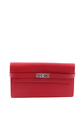 Portefeuille Hermès Kelly Rouge